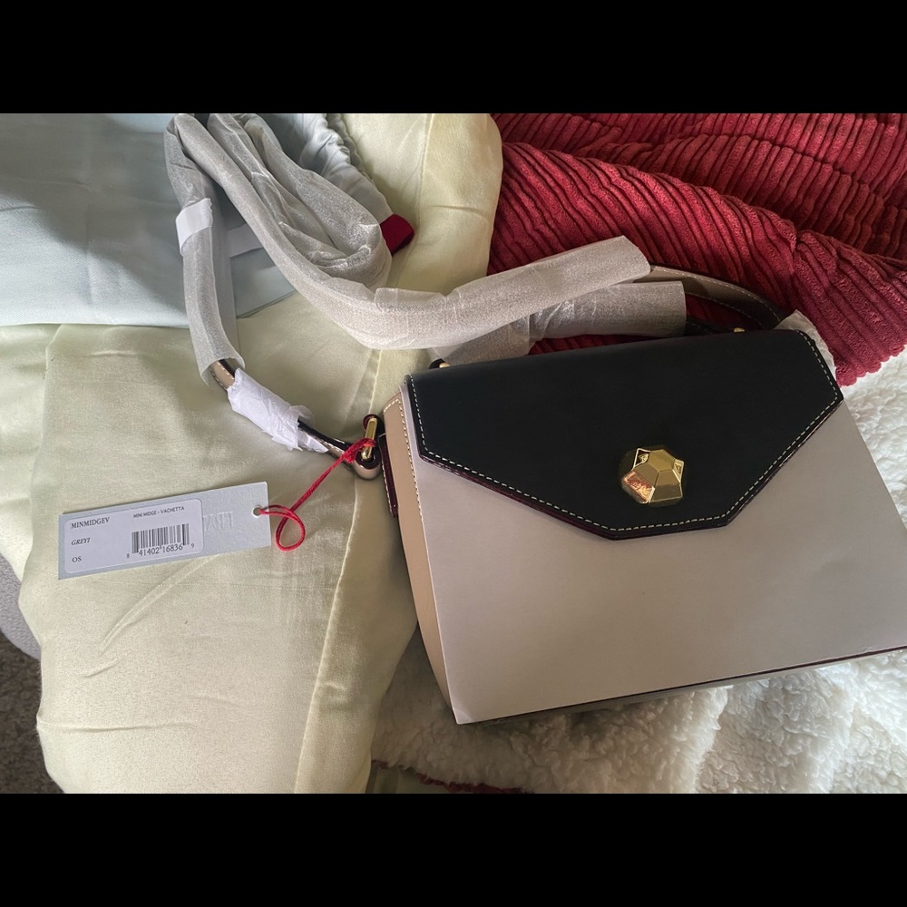 NWT Frances Valentine mini midge satchel/gray